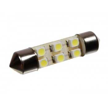 Светодиодная автолампа T10 35mm 6pcs 0,42W 12V